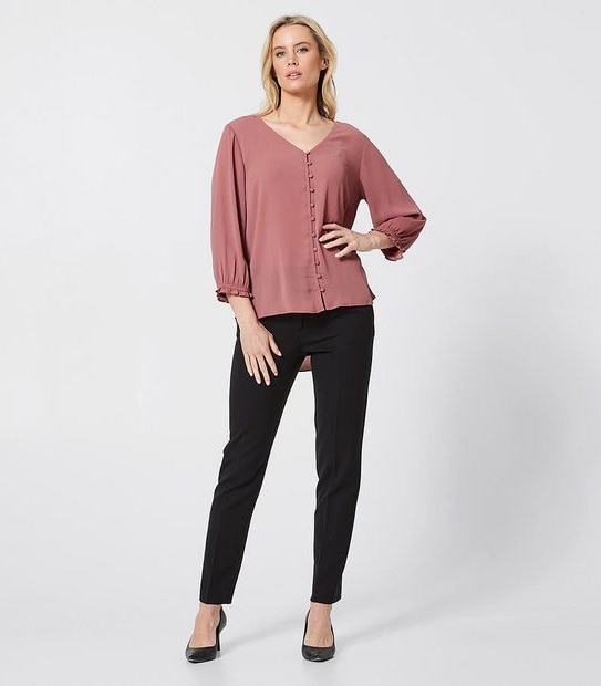Preview Button Front Shell Top - Blush Rose