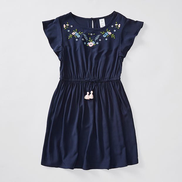 Floral Embroidered Woven Dress Floral Embroidered Woven Dress