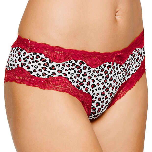 Microfibre Cheeky Cut Bikini Briefs - Animal Red Microfibre Cheeky Cut Bikini Briefs - Animal Red