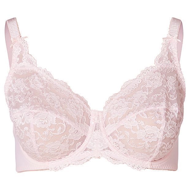 Kirsty Fuller Figure Lace Bra - Pink Kirsty Fuller Figure Lace Bra - Pink