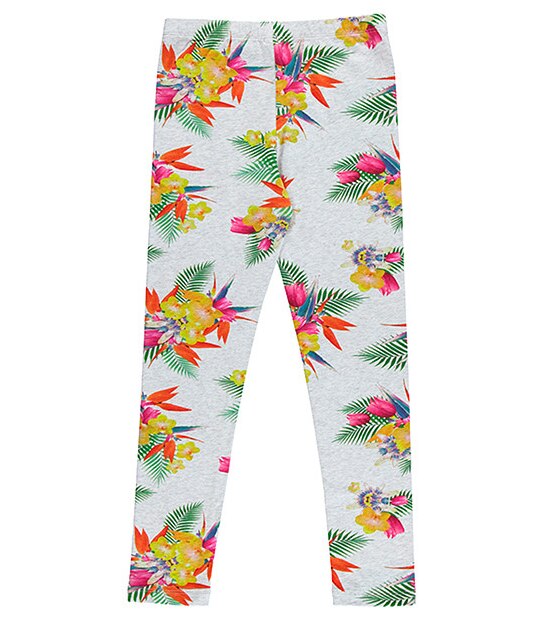 Girls' Full Length Floral Print Leggings 2 of 3