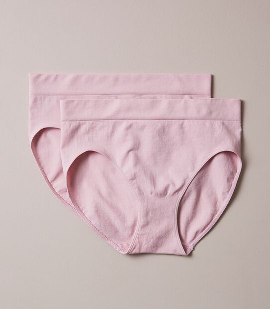 2 Pack Cotton Seamfree Midi Briefs