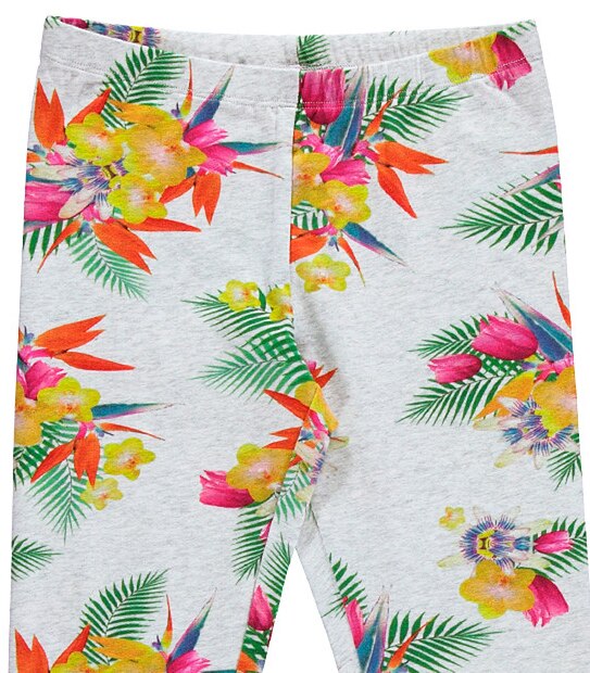Girls' Full Length Floral Print Leggings 3 of 3