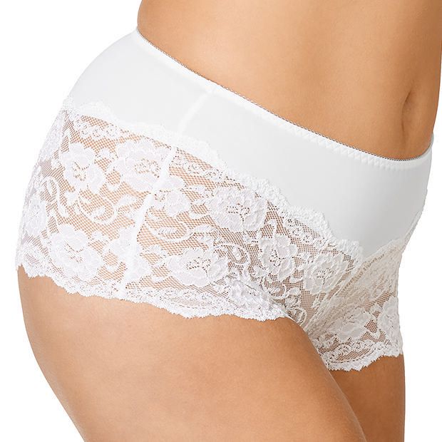 Kirsty Lace Boyleg Briefs - White