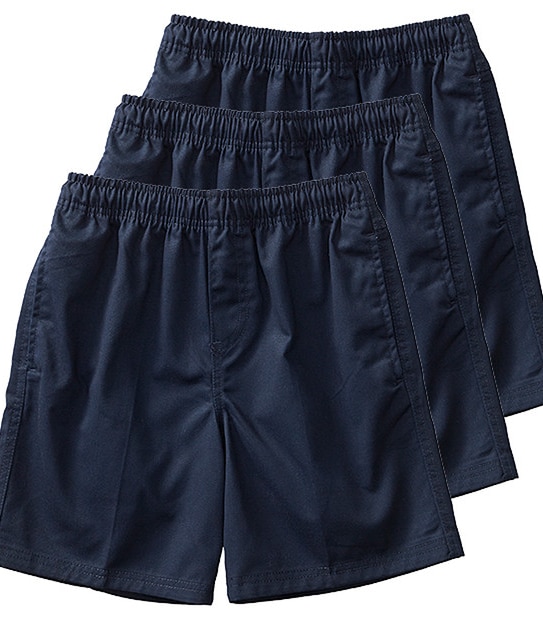 Online Only - 3 Pack Unisex Drill Shorts - Navy Blue 1 of 3