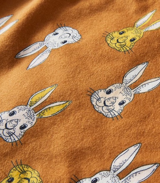 Organic Cotton Flannelette Bunny Pyjama Set