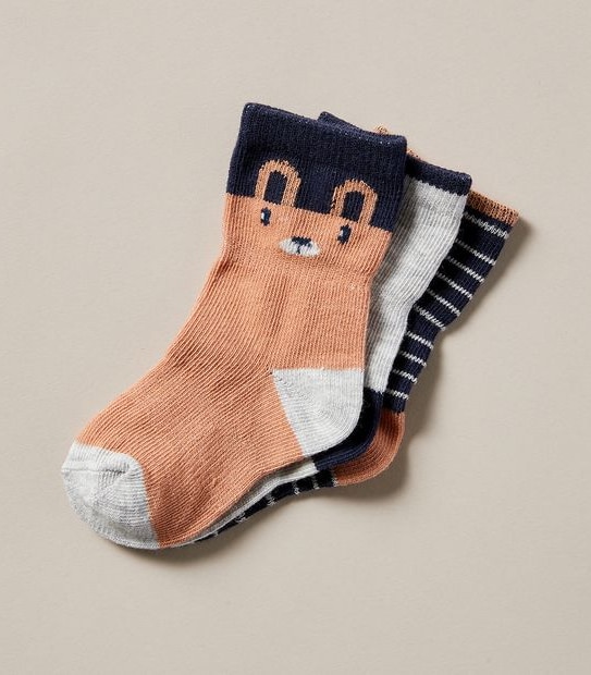 Organic Cotton 3 Pack Baby Bunny Socks 