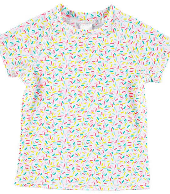 Girls' Confetti Print Rash Vest Set