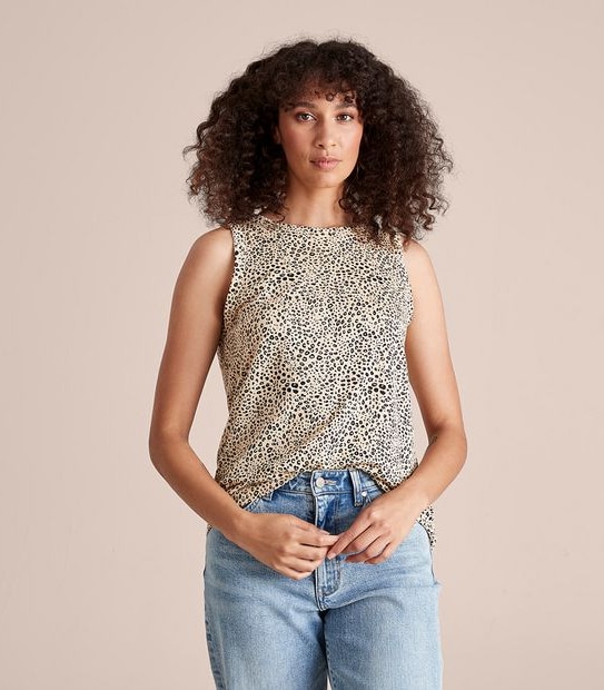 Linen Blend Tank Top
