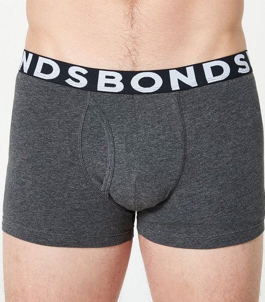 Bonds 3 Pack Everyday Trunks - Charcoal Graphic