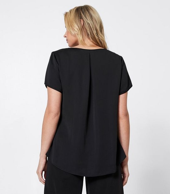 Preview Binding Sleeve Shell Top - Black