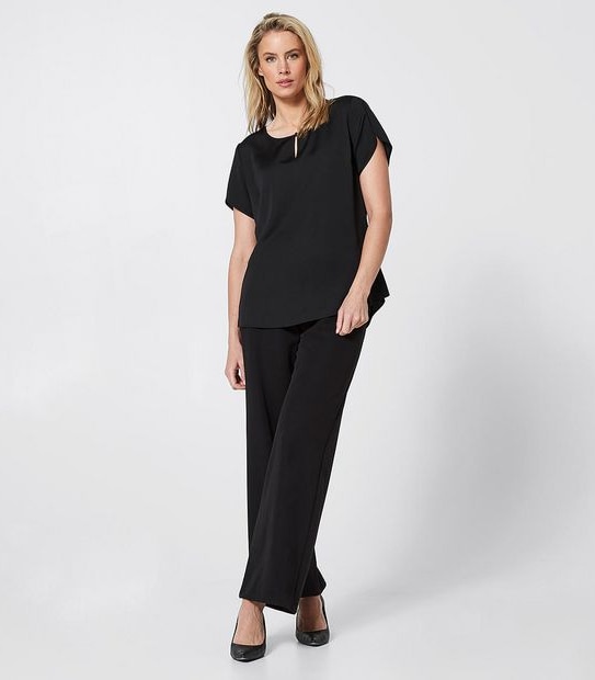 Preview Binding Sleeve Shell Top - Black