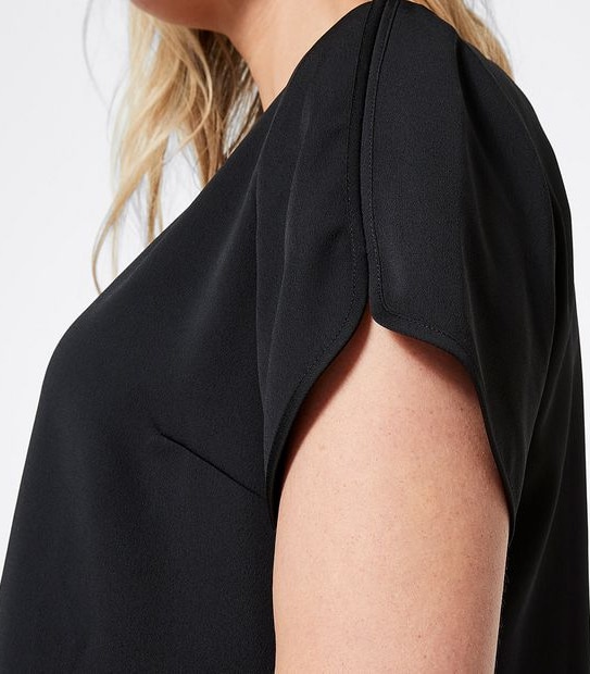 Preview Binding Sleeve Shell Top - Black