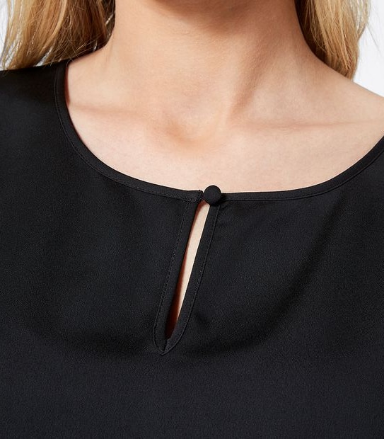 Preview Binding Sleeve Shell Top - Black