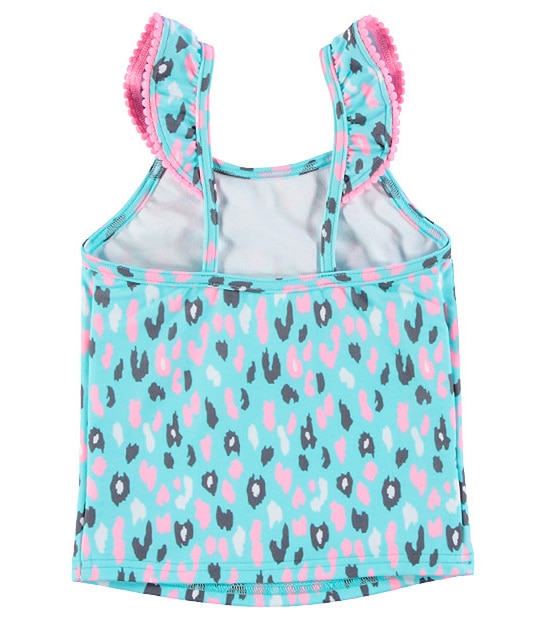 Girls' Two Piece Animal Print Tankini Set
