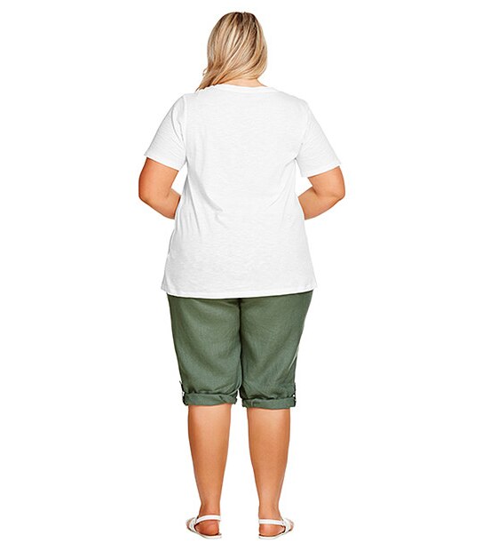 Belle Curve Print T-Shirt - White 3 of 5