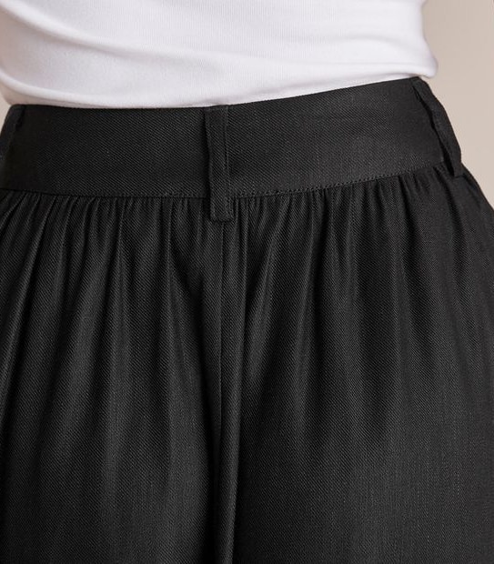 Preview Linen Blend Yoke Gathered Skirt 2 of 5