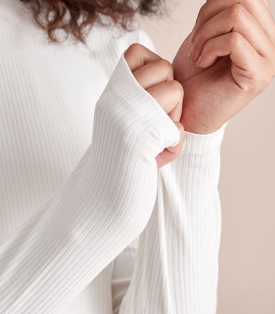 Mock Neck Rib Skivvy