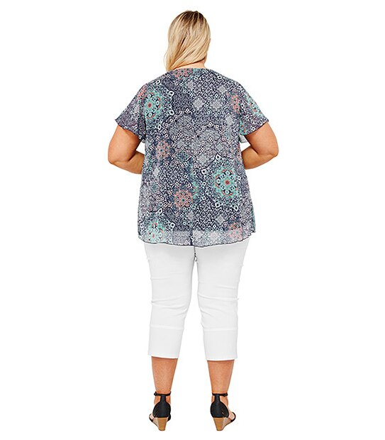 Belle Curve 3/4 Bengaline Pants - White