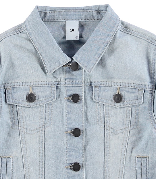 Girls' Light Wash Denim Jacket