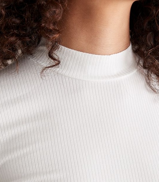 Mock Neck Rib Skivvy