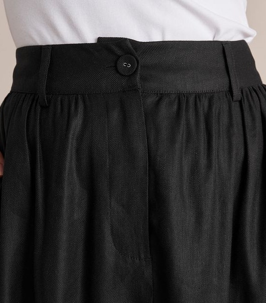 Preview Linen Blend Yoke Gathered Skirt 5 of 5
