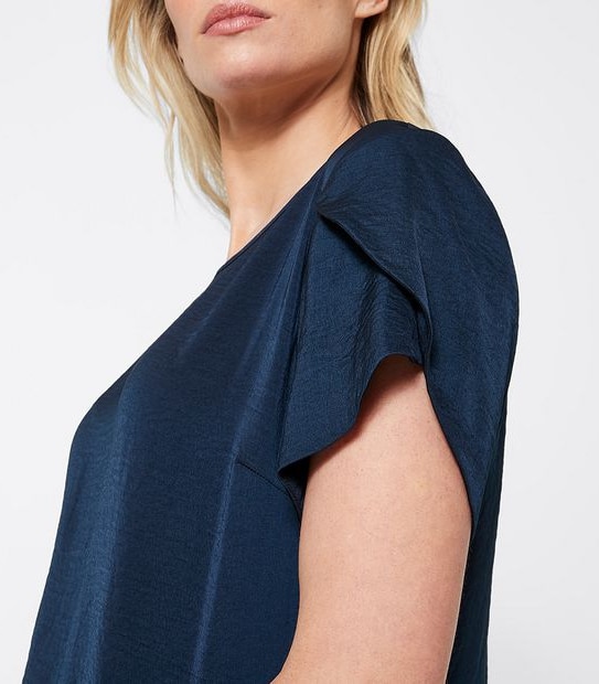 Preview Satin Evie Blouse - Ink Blue