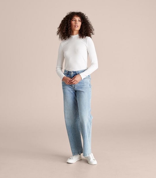 Mock Neck Rib Skivvy
