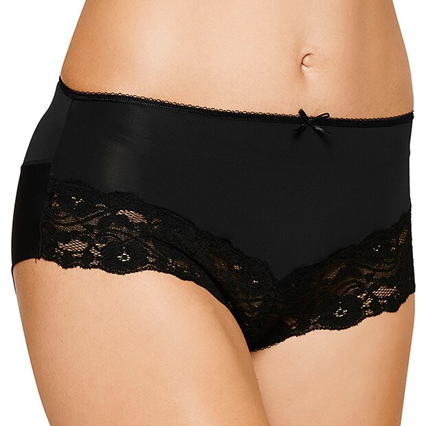 Micro Lace Midi Briefs - Black Micro Lace Midi Briefs - Black