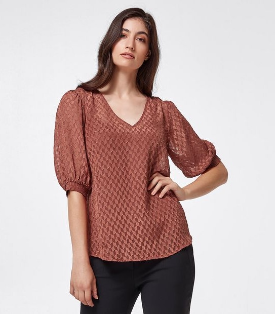 Preview Burnout Shell Top - Cigar Brown