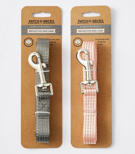 Patch & Socks Reflective Dog Lead Assorted