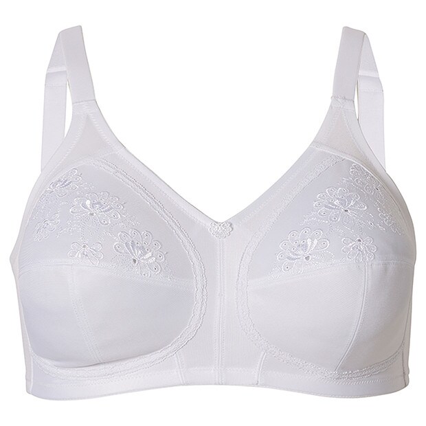 Embroidered Full Support Wirefree Bra, Style:JN1512GW Embroidered Full Support Wirefree Bra, Style:JN1512GW