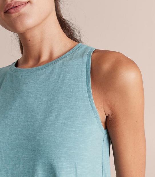 Active Slub Crop Muscle Tank Topo