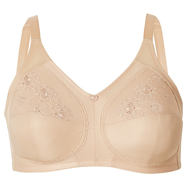 Embroidered Full Support Wirefree Bra, Style:JN1512GW Embroidered Full Support Wirefree Bra, Style:JN1512GW