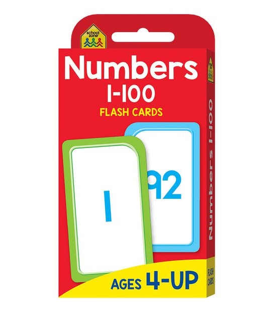 School Zone Numbers 1-100 Flash Cards (2017 Ed)