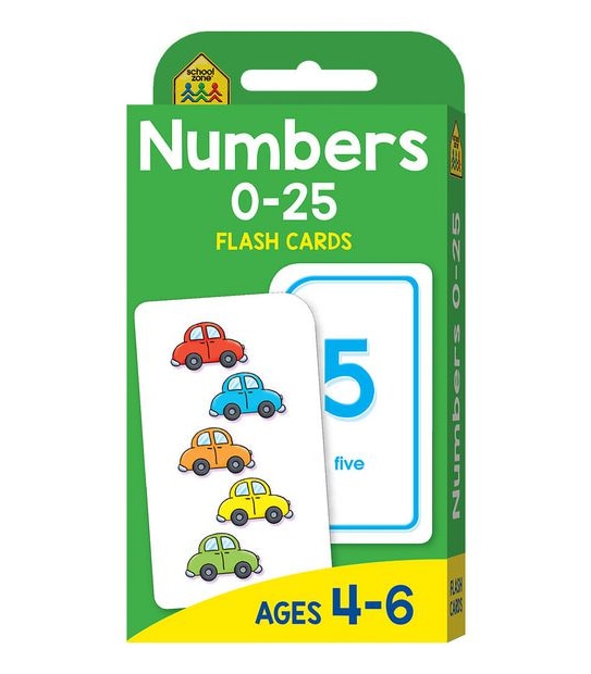 School Zone Numbers 0-25 Flash Cards (2017 Ed)