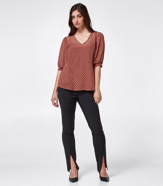 Preview Burnout Shell Top - Cigar Brown