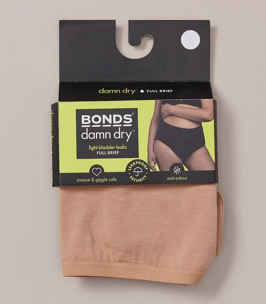 Bonds Damn Dry Full Brief WRR8A Blush Latte Womens Underwear