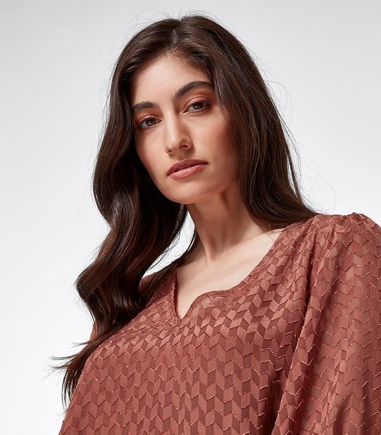 Preview Burnout Shell Top - Cigar Brown