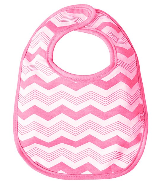 Pack of 2 Toddler Bibs - Chevron Pink 2 of 3