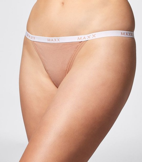 Maxx Cotton/Lycra V-String Briefs - Bronze