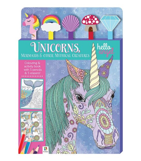 Hello Angel: Unicorns, Mermaids 5-Pencil Set