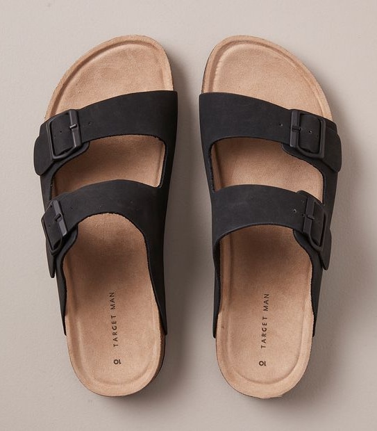 M SIMON BLACK MOULDED CORK SANDAL  SIZE 7-12