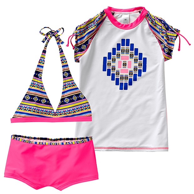 Girl's 3 Piece Swimwear Set With Boardshorts Target Australia