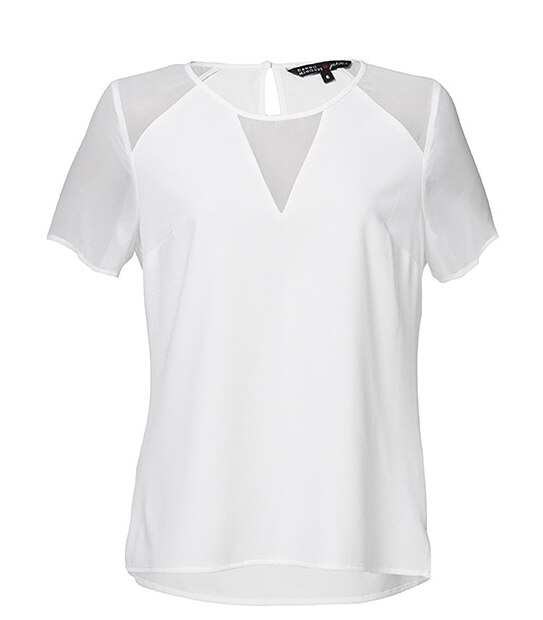 Dannii Minogue Petites Sheer Panelled Blouse - White
