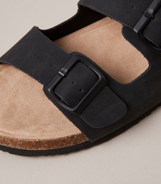 M SIMON BLACK MOULDED CORK SANDAL  SIZE 7-12