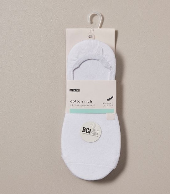 3 Pack Cotton Rich Sneaker Socks