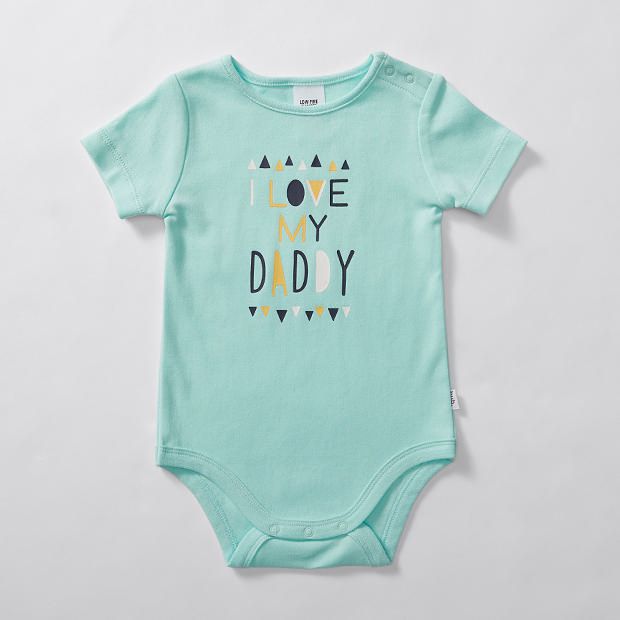 Baby Short Sleeve Love Daddy Bodysuit