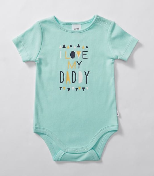 Baby Short Sleeve Love Daddy Bodysuit