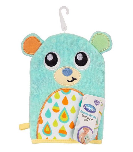 Playgro Friendly Forest Bear Wash Mitt